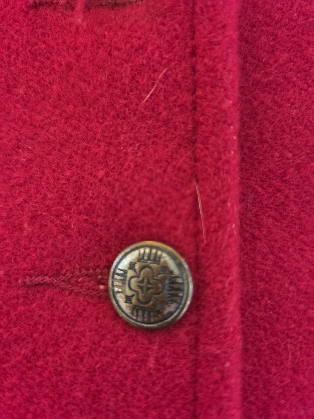 Pendleton Red Wool Button-Front Vest - Picture 4 of 4
